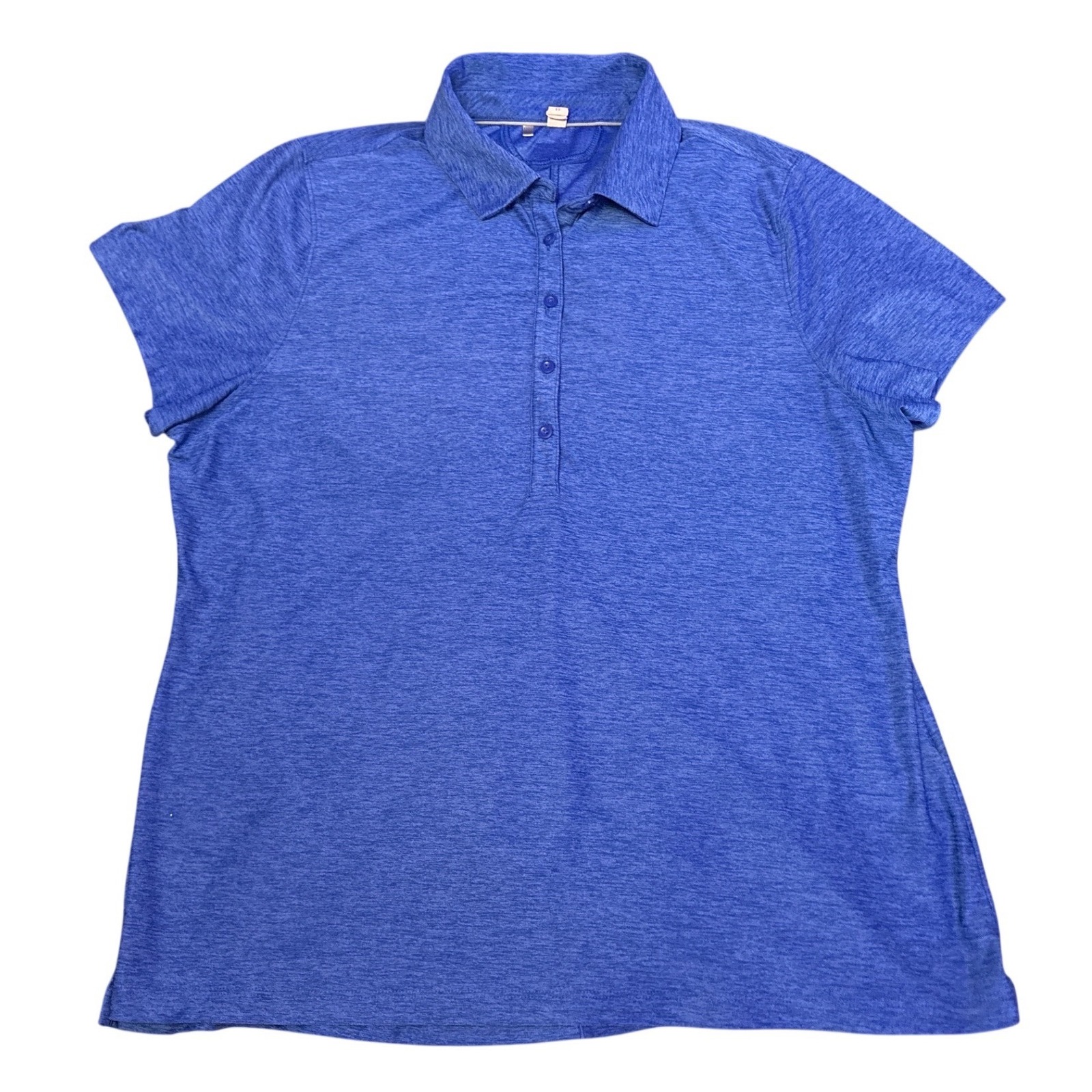 Under Armour Women's Blue Heatgear Short Sleeve Polo Shirt Xl